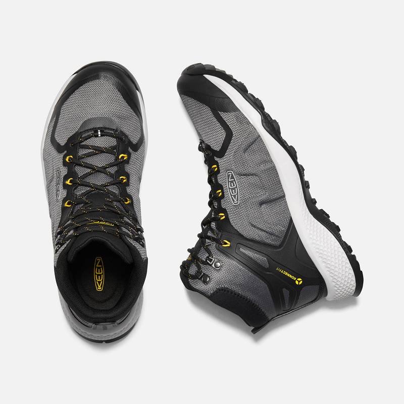 Keen Explore Vent Wanderstiefel Herren DE-64273 Steel Grey/Keen Yellow - Keen Herrenschuhe Grau